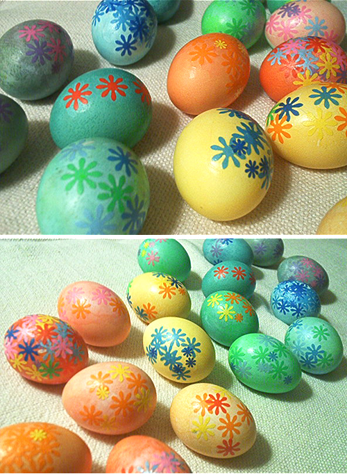decoupaged easter eggs