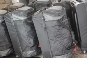 duffel bags at airport