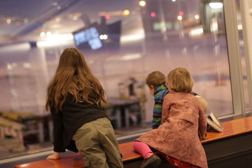 kids at Montreal airport