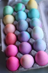bright easter eggs