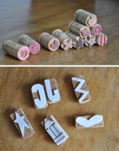 DIY. Make your own cork stamps.