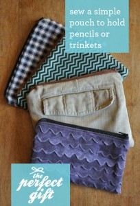 Super Easy Tutorial for a Zippered Pouch | Easy Zipper Pouch Tutorial featured by top US lifestyle blog, Design Mom: image of 4 zipper pouches