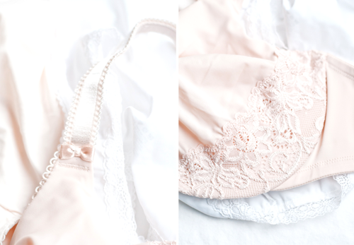 details like bows and lace on a bra