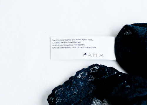 how to wash lingerie label on underwear