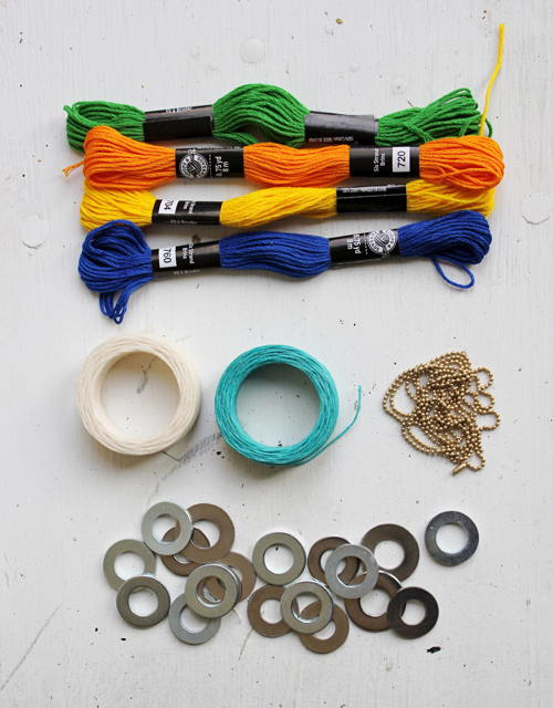 DIY: Wrapped Washer Necklaces - With an easy version for Kids!  |  Design Mom