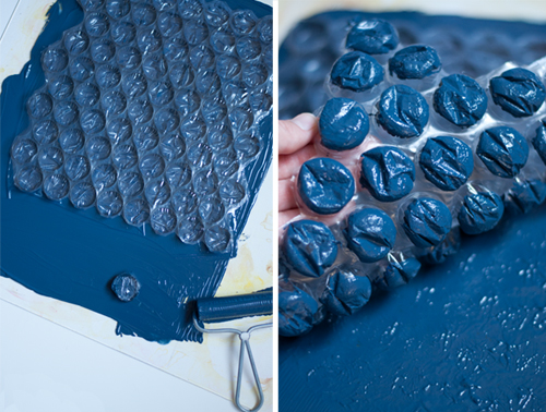 DIY: Bubble Wrap Print Tablecloth  |  Design Mom