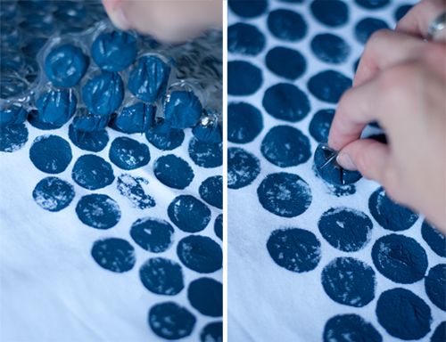 DIY: Bubble Wrap Print Tablecloth  |  Design Mom