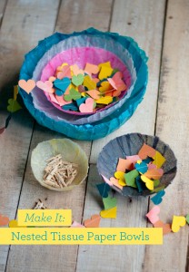 | Tissue Paper Bowls Tutorial featured by popular lifestyle blogger, Design Mom
