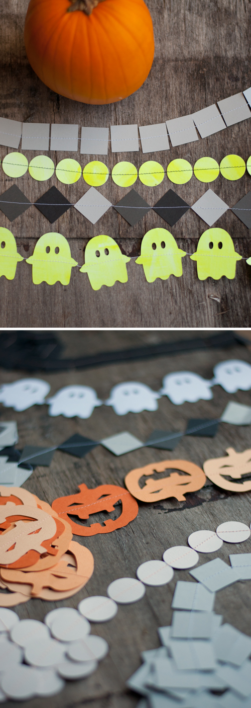Glow in the Dark Halloween Garlands. Cheap and Easy DIY!  |  Design Mom