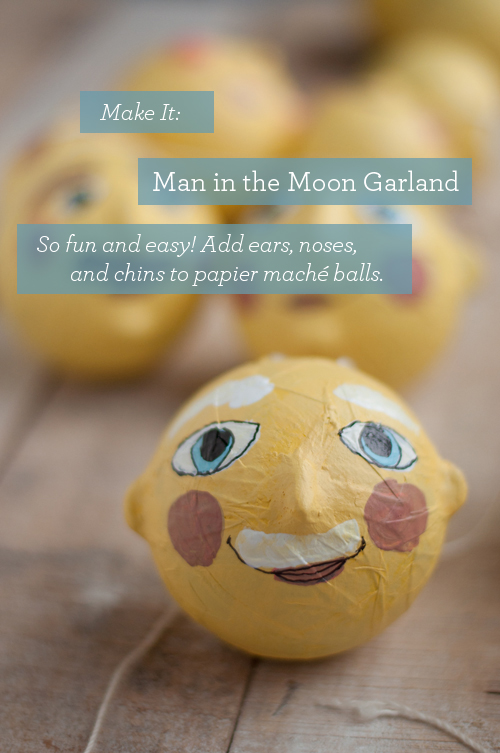 DIY: Man in the Moon Garland. So sweet in a nursery!  Easy tutorial.  |  Design Mom