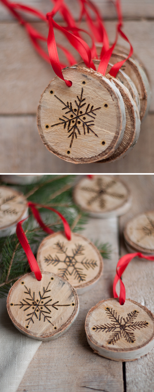 DIY: Etched Snowflake Ornaments in Birch. So easy! | Design Mom - Etched Snowflake Ornaments in Birch featured on top lifestyle blog, Design Mom - Etched Snowflake Ornaments in Birch featured on top lifestyle blog, Design Mom