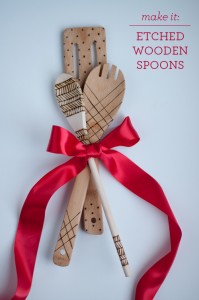 | Etched Wooden Spoons tutorial featured by popular lifestyle blogger, Gabrielle of Design Mom