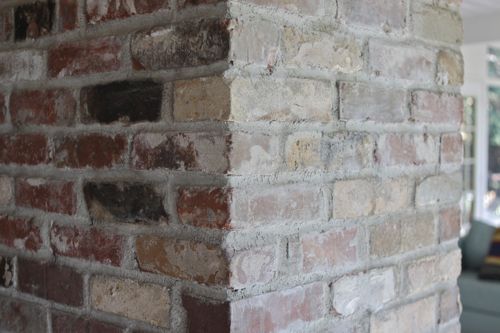 Whitewashed Bricks Tutorial - using natural paint that let's the bricks "breathe" | Design Mom