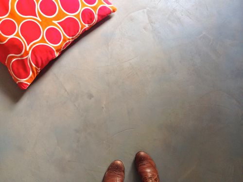 DIY Concrete Floors — Easy & Inexpensive! | Design Mom - Bargain DIY Concrete Floor featured by top lifestyle blogger, Design Mom