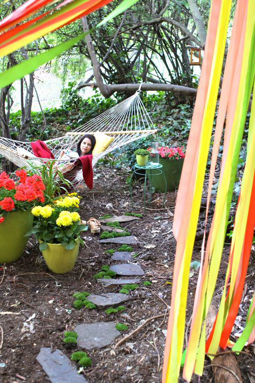 Transform a corner of your yard into a garden hideaway. | Design Mom