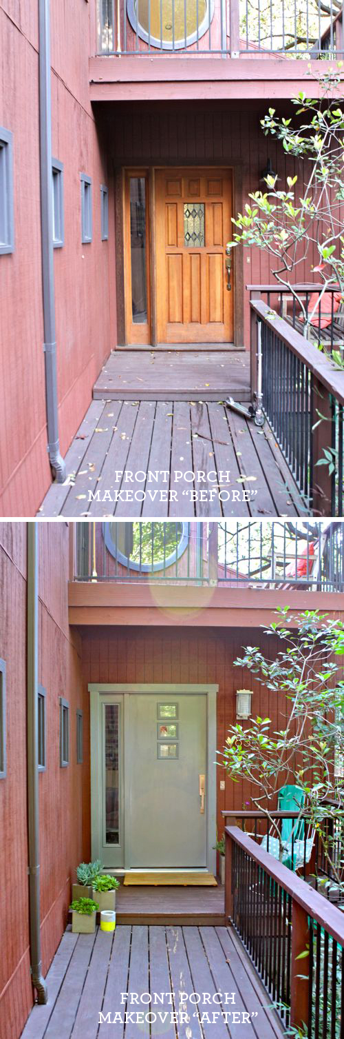 Front Porch Makeover Before+After
