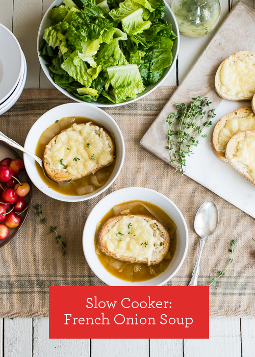 Slow Cooker Recipe: French Onion Soup  |  Design Mom  #crockpot