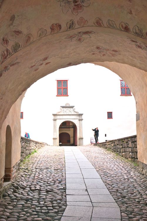 Entrance of Läckö Castle in West Sweden.