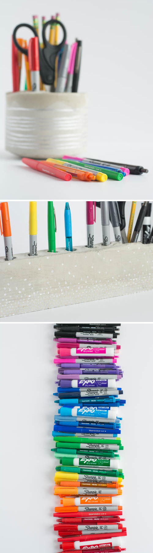 DIY: Cement Desk Organizer and Pencil Holder   |   Design Mom