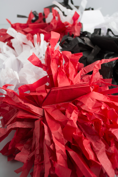 Cutest, Easiest DIY: Make these Kid-Size Paper Pom Poms for Game Day!