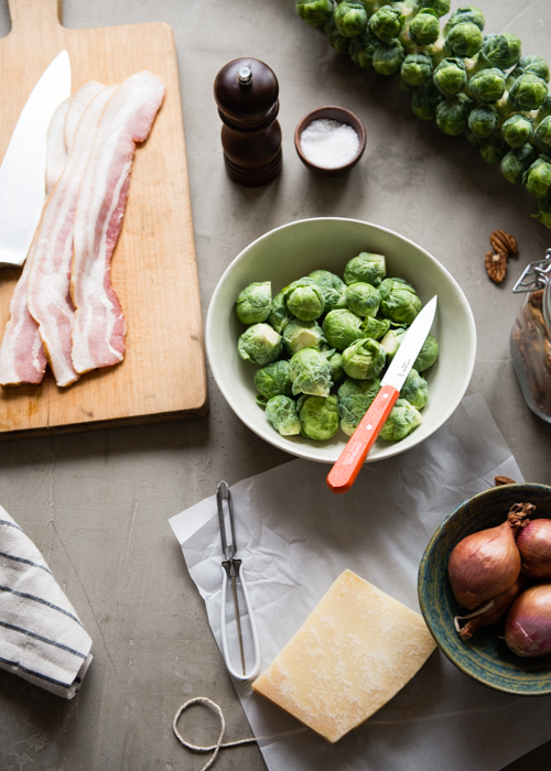 Shaved Brussels Sprouts with Crispy Bacon | Design Mom