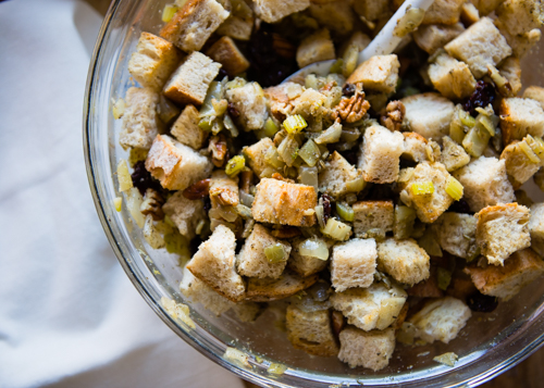 Stuffing with cherries, fennel, and pecans | Design Mom