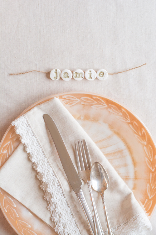 Stamped Place Cards | Design Mom
