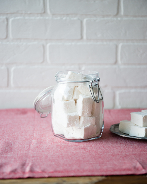 Jar of Homemade Vanilla Marshmallows
