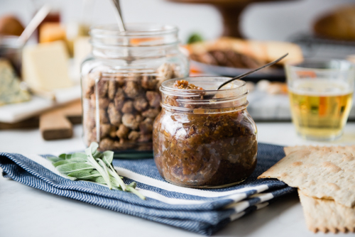 New Year's Eve bacon jam and candied nuts