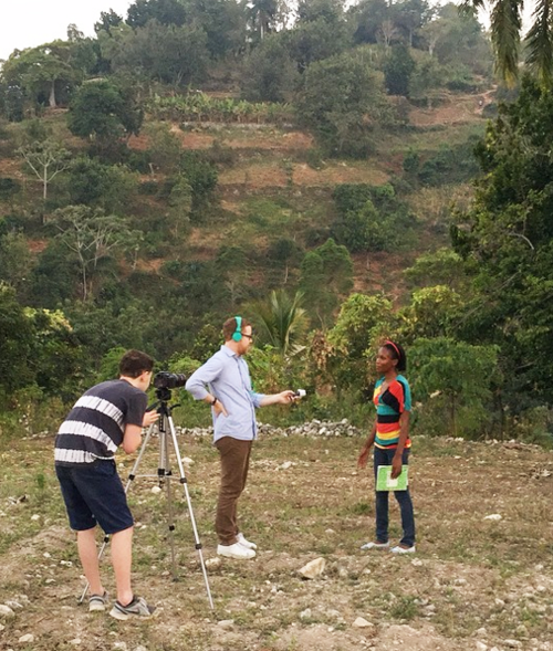 ben and ralph filming in haiti