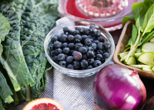 blueberry untuk salad kale
