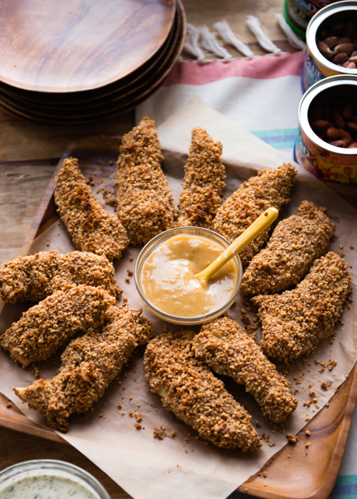easy homemade almond crusted chicken tenders-2