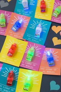 Non-Candy Printable Valentine for School! You Light Up My World | Design Mom