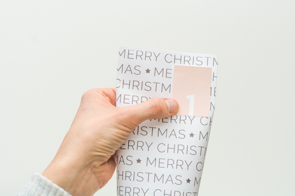 Easy DIY Advent Calendar - just print, trim, roll and staple. Free printable!