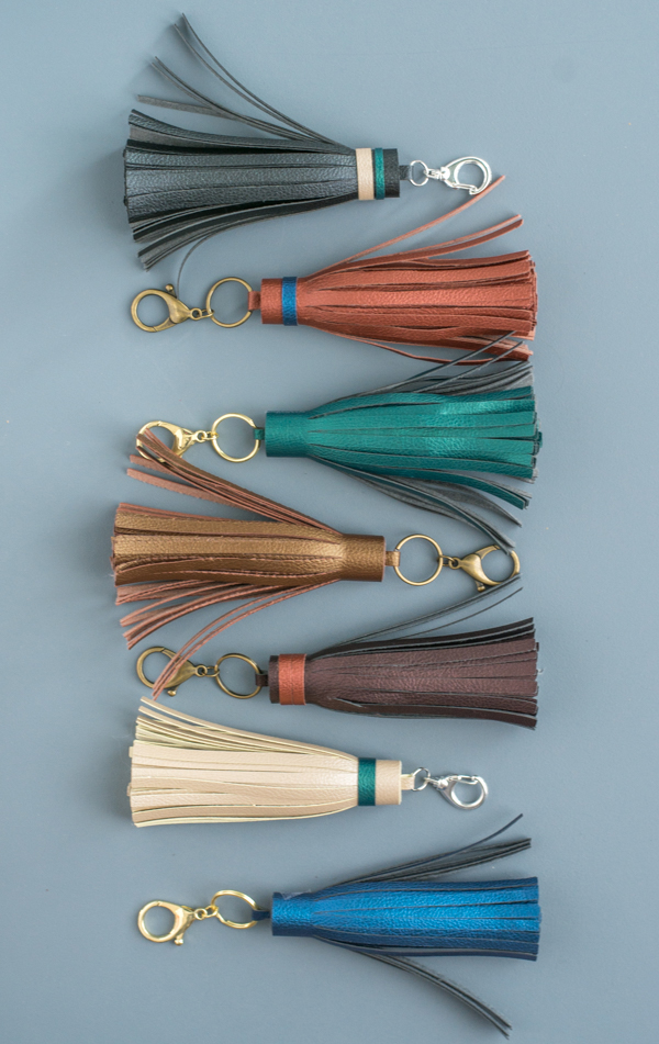 Easy DIY Leather Tassels - Use a Cricut Machine for the cutting!