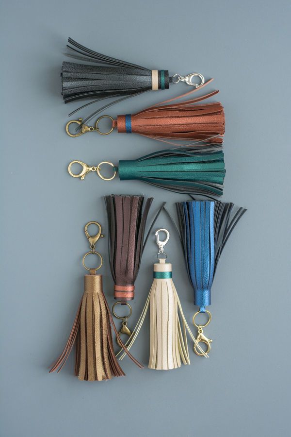 Easy DIY Leather Tassels - Use a Cricut Machine for the cutting!