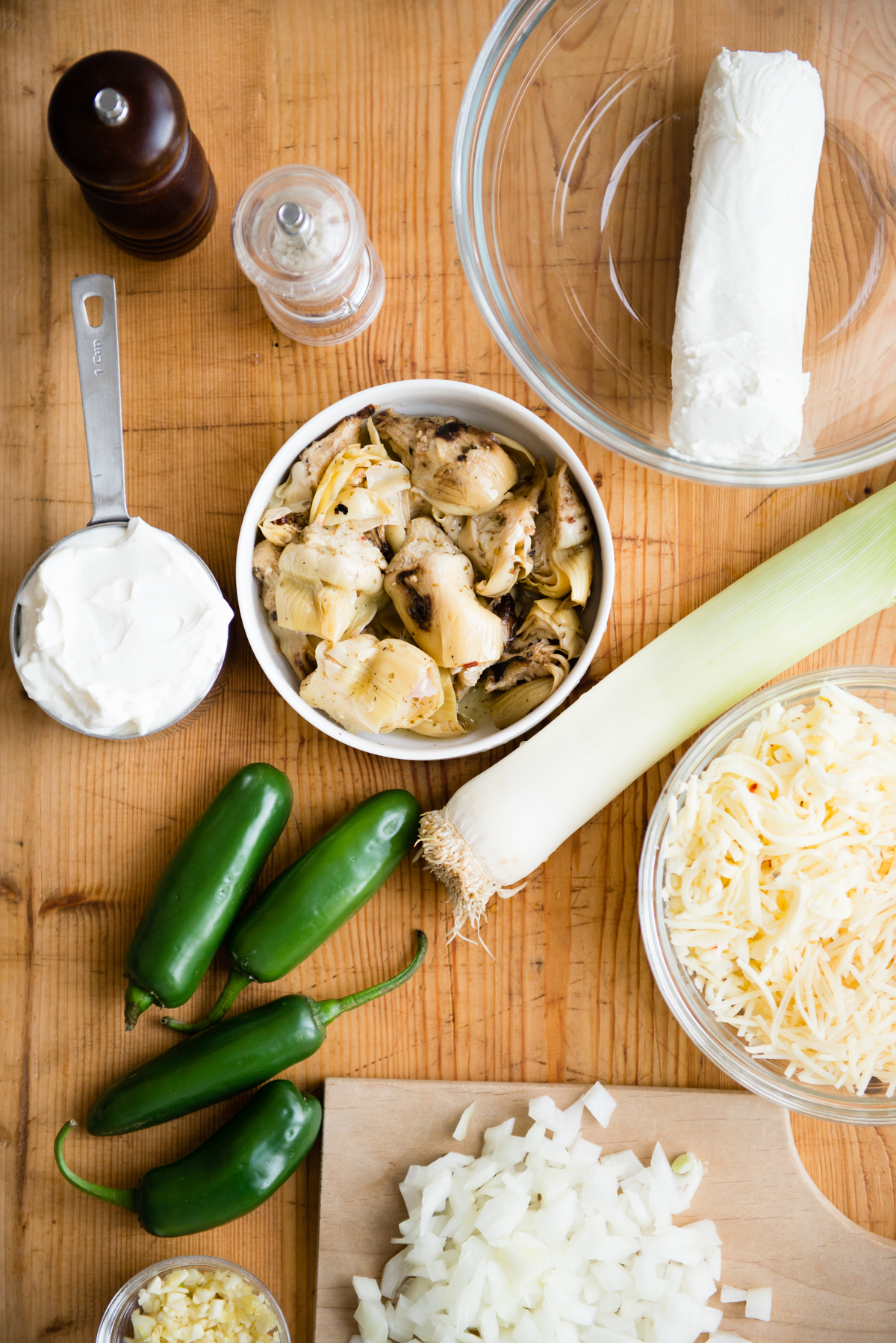 Ingredients for Spicy Jalapeño Artichoke Dip with Corn Chips | DesignMom.com