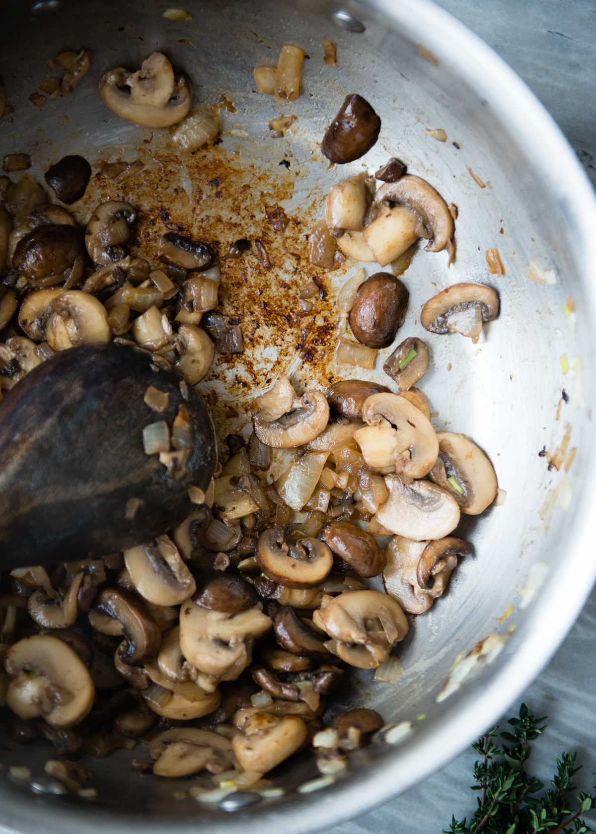 perfectly browned mushrooms and onions