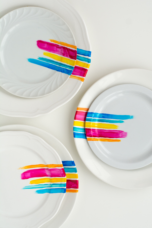 Gorgeous Handmade Gift Ideas featured by top US lifestyle blog, Design Mom: painted plates