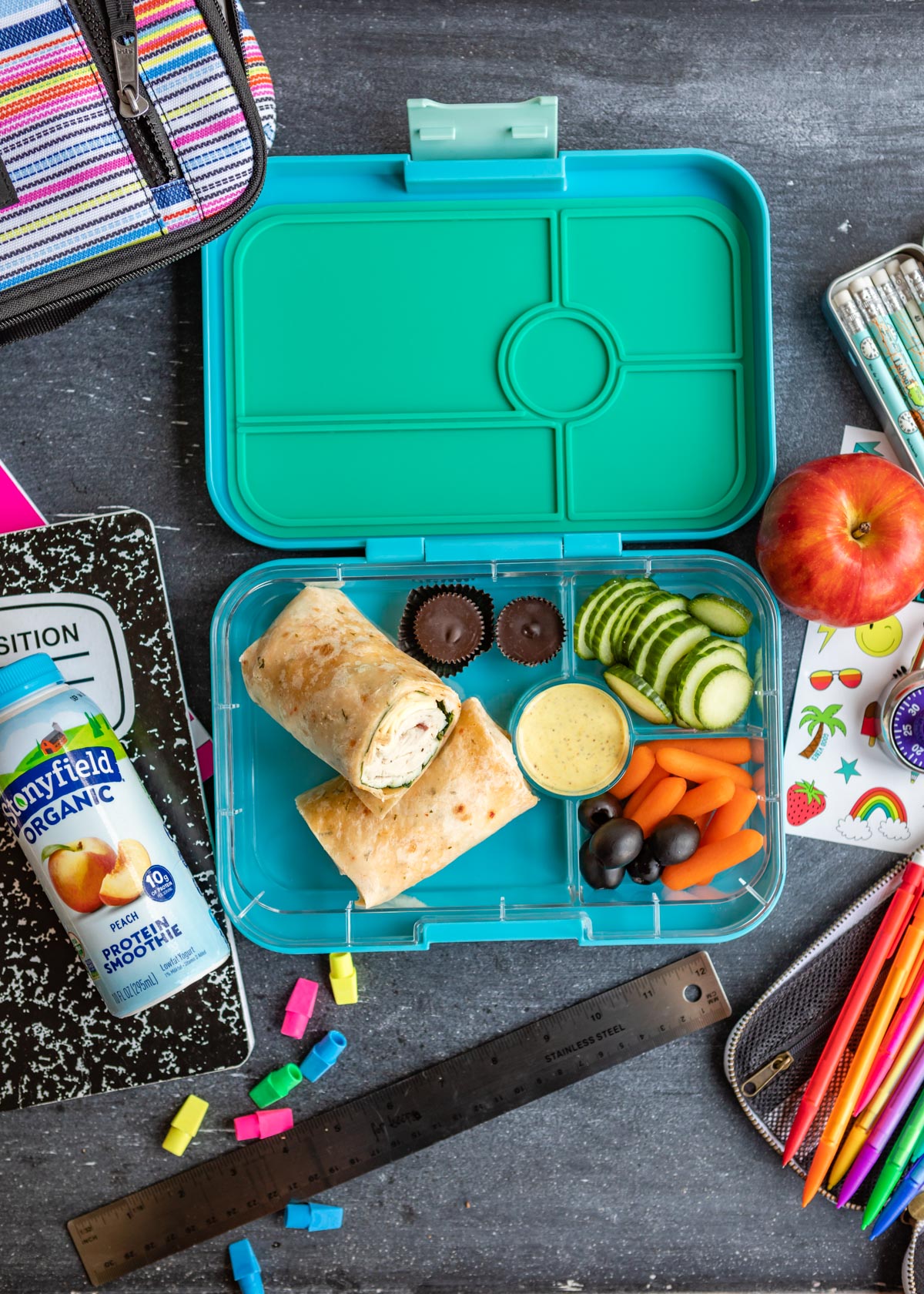 Stonyfield Kids | Organic | Three Lunch Box Ideas for Three Age Groups — from Pre-K through 6th Grade featured by popular design and mom blogger Design Mom